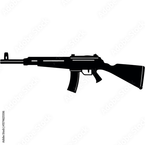 M1918 Browning Automatic Rifle Isolated on White Background Design