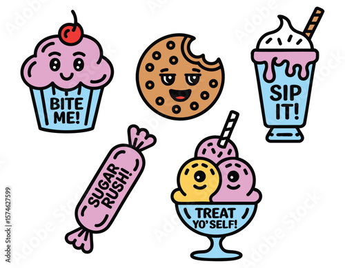 Cute Pixel Art Treats: Dessert Icons for Design Projects