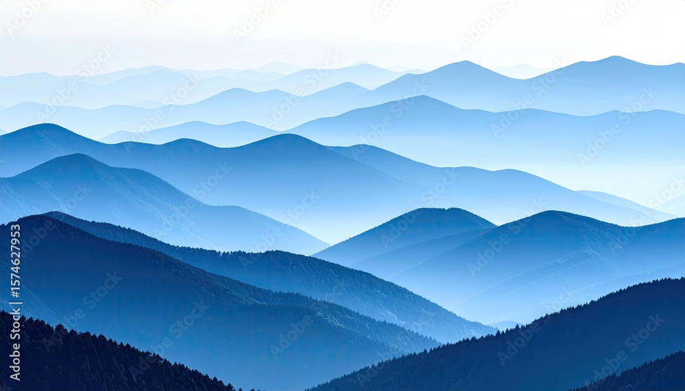 Obraz premium Blue mountain ranges