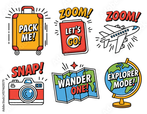 Travel Icons: Pack Your Bags & Explore the World!