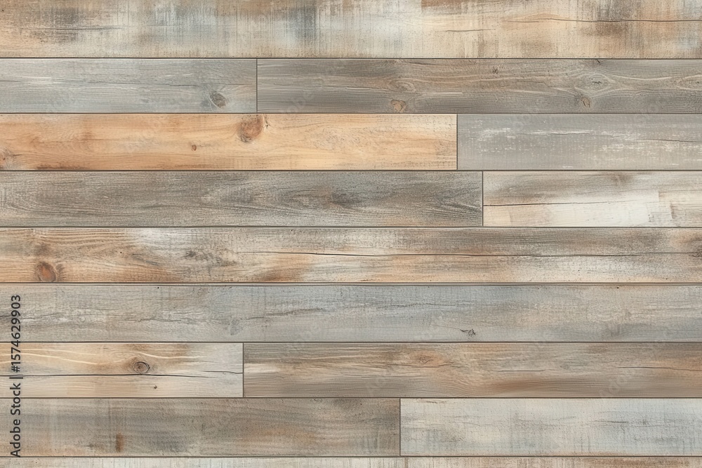 Naklejka premium Horizontal wooden planks with varied tones.