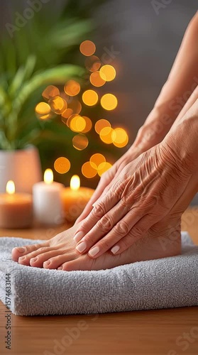 Wallpaper Mural compassionate visual storytelling, granddaughter giving her grandma a foot massage, Elderly care and respect motion illustrated through elderly care and respect motion actions reflecting dignity Torontodigital.ca