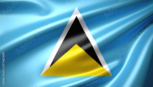 Flag of Saint Lucia, digitally rendered