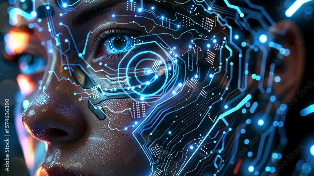 Abstract Human Face, Artificial Intelligence