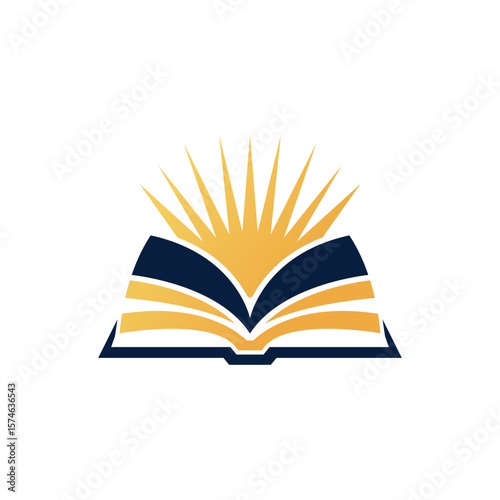 Logo design of a book, representing knowledge, education, reading, and information in a clean, versatile style suitable for publishers, libraries, schools, and educational services.

