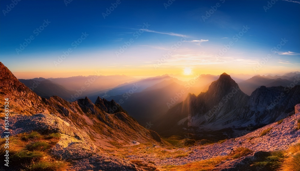 Obraz premium morning scenery on high mountains 41