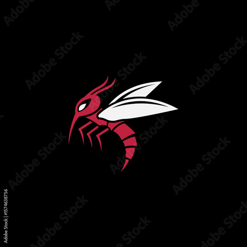 Logo design of a mosquito mascot, illustrated in a playful or bold style, suitable for pest control, health awareness, or environmental branding.

