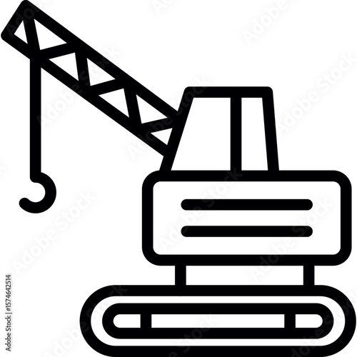 Crawler Crane Icon