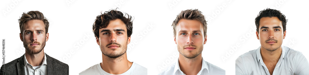 Fototapeta premium male portrait transparent background