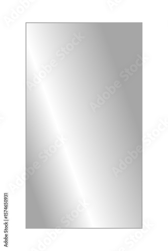 Transparent shiny glass plate. Clear glass showcase on a transparent background. Realistic mobile or smartphone screen glare or reflection. Vector illustration.