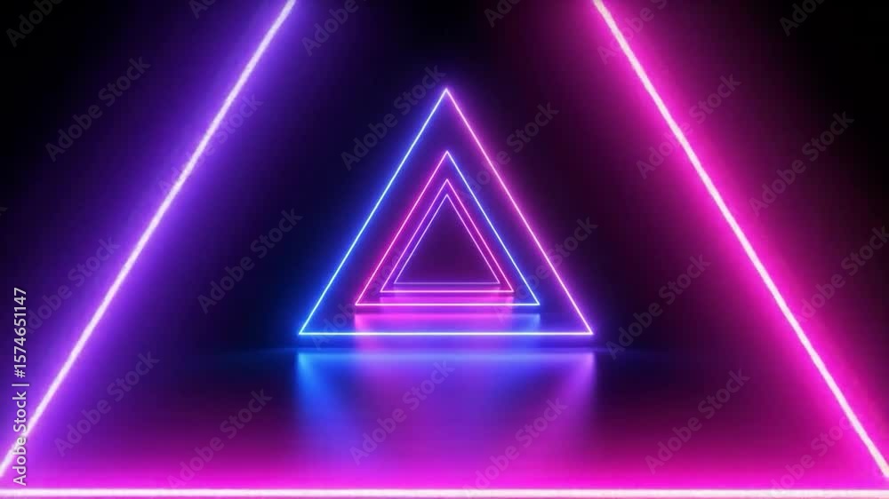 Neon Triangles