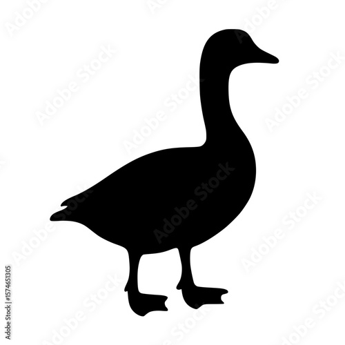 Goose Silhouette Vector Graphic Illustration