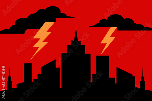 Seattle and Los Angeles city skylines at sunset, featuring urban building silhouettes and vector illustrations