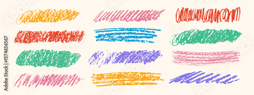 Vector colorful hand drawn brush stroke, brush, line or texture. Dirty artistic design element, box, frame or background  for text. Halftone texture. Grunge rough edges. 