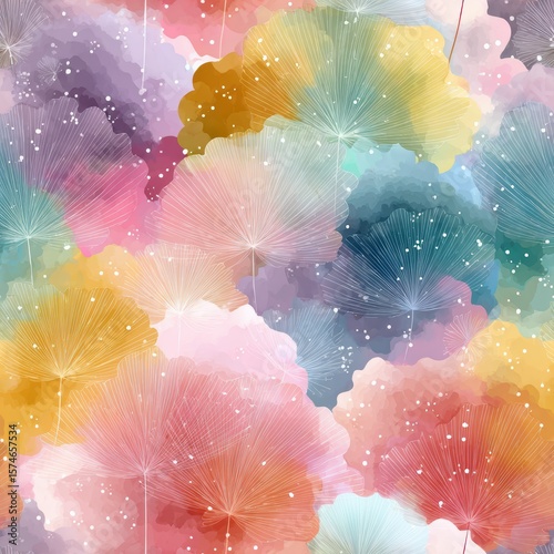 Colorful Abstract Design with Soft Shapes and Gentle Gradients
