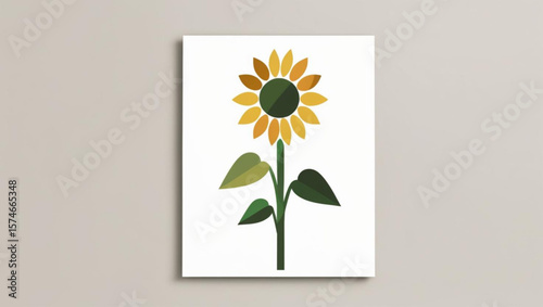 Stylized Sunflower Illustration