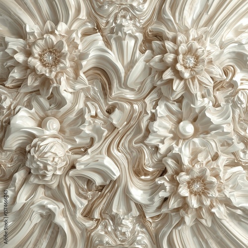 Modern White and Pink Floral Wallpaper for Elegant Interior Walls