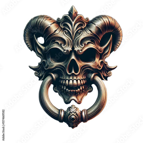 mask on a white background with clipping path