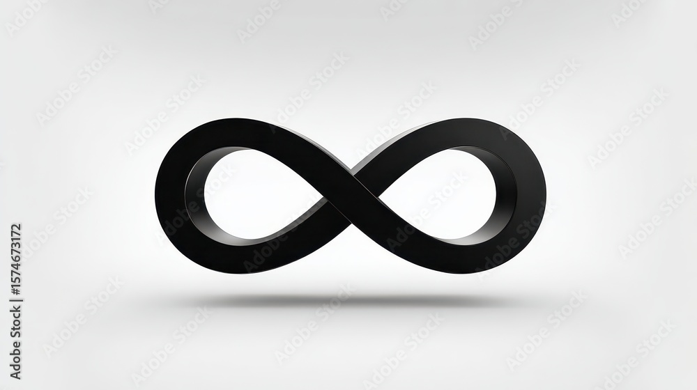 Fototapeta premium High quality photo of flat black infinity symbol.