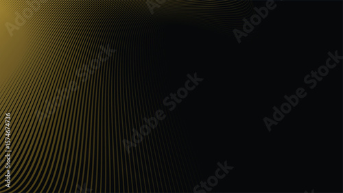 Dark Background with Elegant Gold Stripes Line Pattern for Luxury, Premium, and Modern Design Style