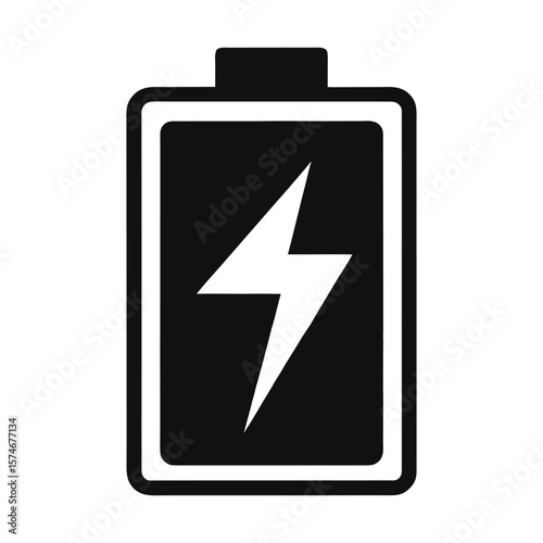 High Capacity Battery Icon Full Power Energy Charge