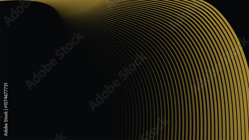 Dark Background with Elegant Gold Stripes Line Pattern for Luxury, Premium, and Modern Design Style