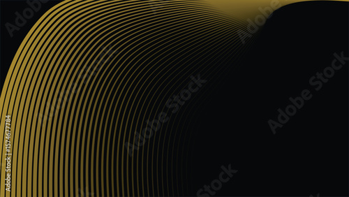 Dark Background with Elegant Gold Stripes Line Pattern for Luxury, Premium, and Modern Design Style