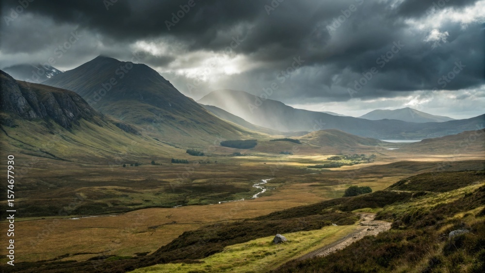 Fototapeta premium mountain landscape with clouds