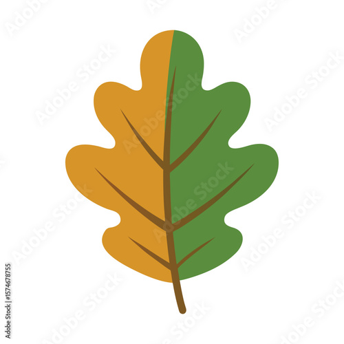 Autumn Oak Leaf Graphic Design Element Free Download