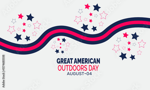 Photos Great American Outdoors Day background template, nature celebration concept, use