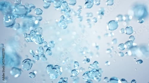 Super Slow Motion Shot of Flying Water Drops Background at 1000fps.