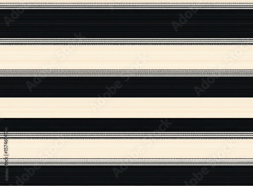 Cream, black, and gray horizontal stripes