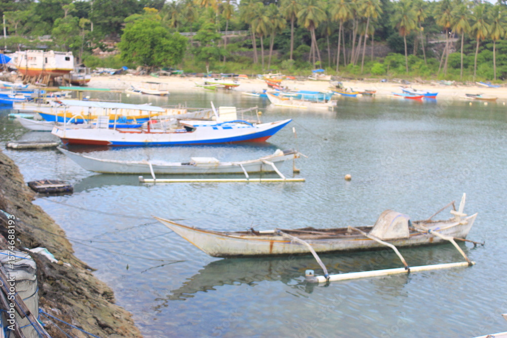 Obraz premium boats on the beach