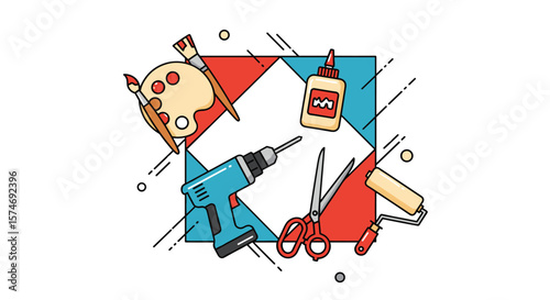 Essential tools and supplies for creative crafting projects and diy home improvement tasks