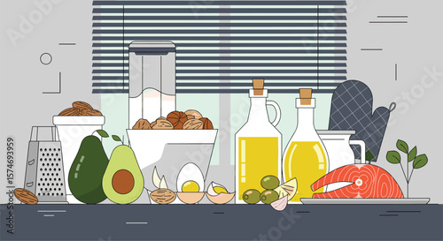 Healthy foods collection for balanced diet and nutritious meals