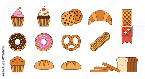 A collection of delicious baked goods and sweet treats for your enjoyment