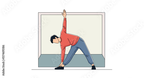 Understanding the benefits of triangle pose for improved flexibility and core strength in a home workout routine