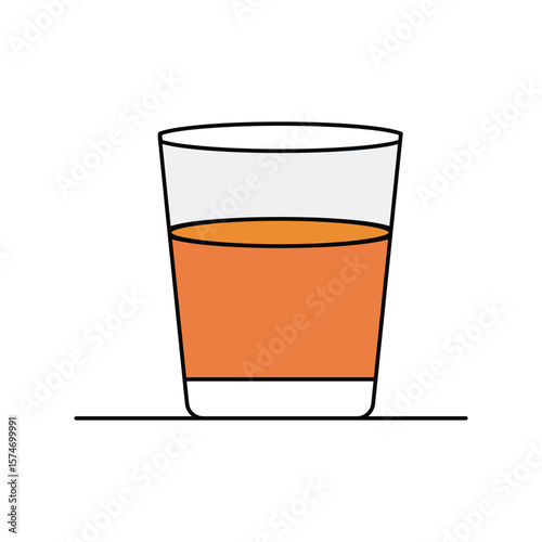 drink color line icon with white background vector stock illustration