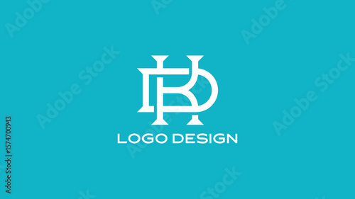 Minimal KD letter monogram logo with a bold, modern design for startups, tech companies, and professional branding identity.
