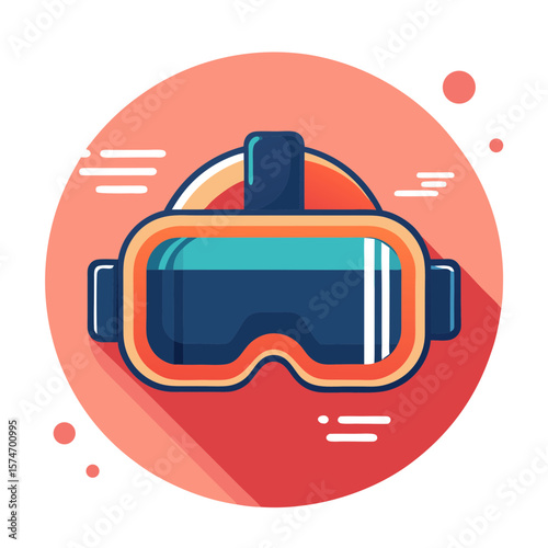 Virtual Reality Headset VR Headset Flat Vector Illustration
