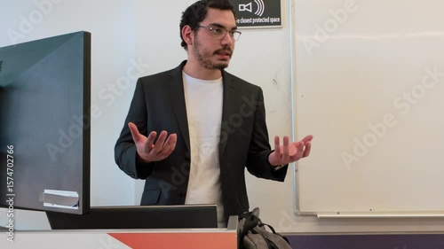 Young Man: Public Speaking Engagement