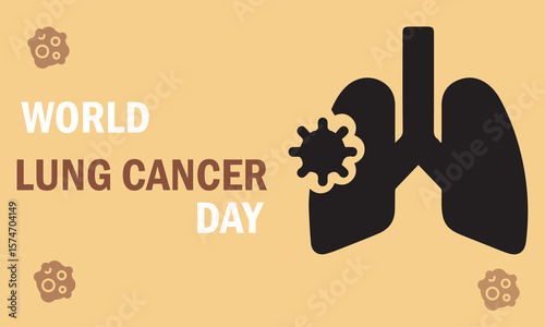 World lung cancer day banner 2025