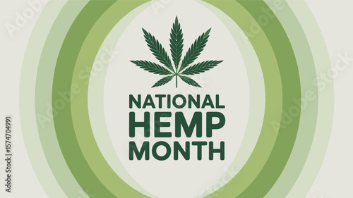 National Hemp Month Cannabis Leaf Eco Friendly Plant Awareness
