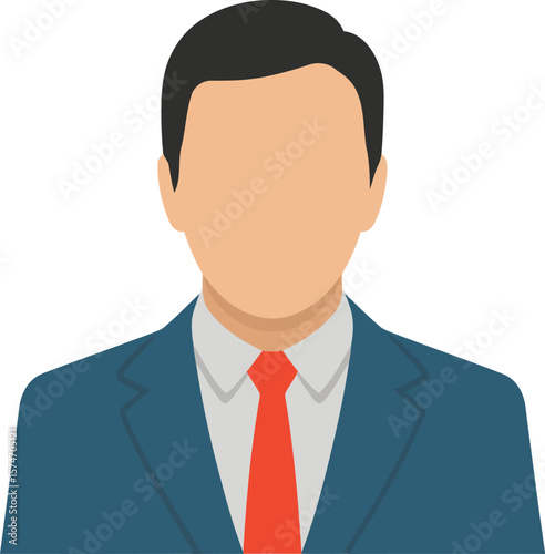 Businessman Avatar Icon In Suit And Tie Representing Professional Corporate Employee Executive Office Worker Profile Illustration

