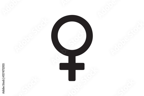 Female Symbol icon silhouette vector with white background