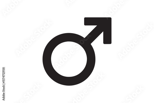 Male Symbol icon silhouette vector with white background