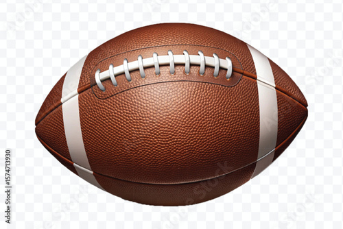 realistic 3d leather american football in different color style isolated on transparent background