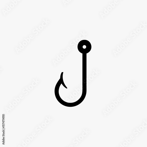 fishing hook icon fully editable vector template