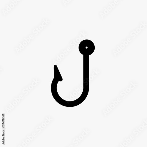 fishing hook icon fully editable vector template