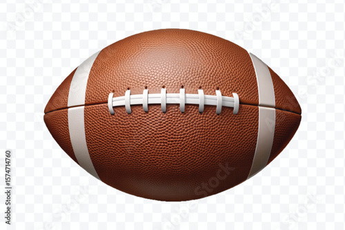 realistic 3d leather american football in different color style isolated on transparent background